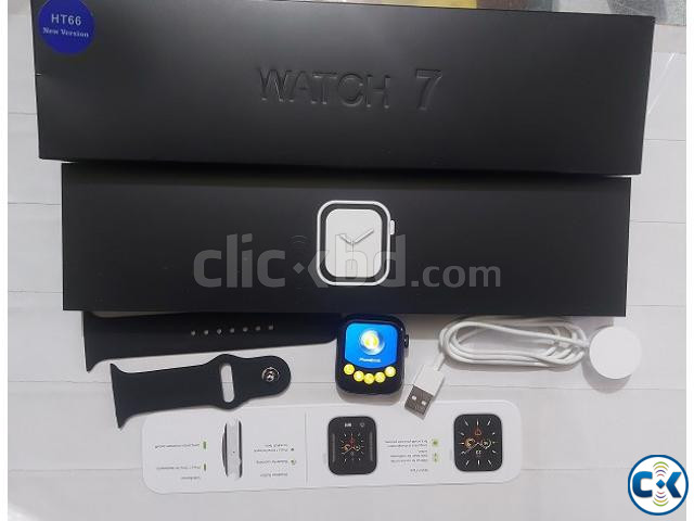HT66 Smart Watch Calling Option With Apple Logo large image 2