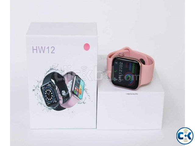 HW12 Smart watch Waterproof Side Button working | ClickBD large image 1