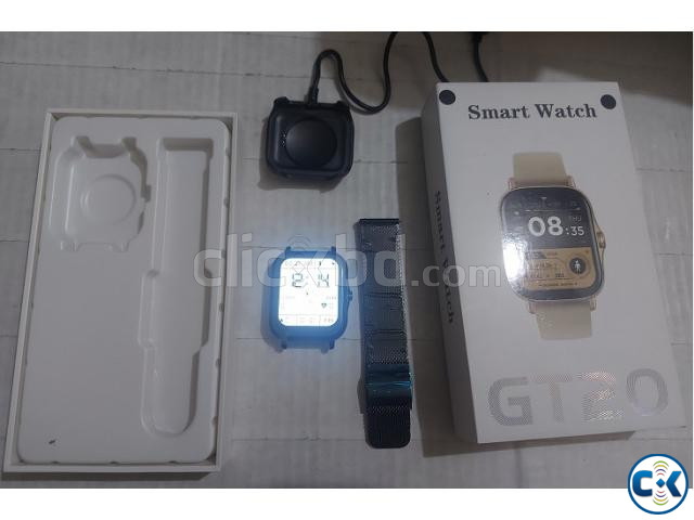 GT20 Smart Watch Fitness Tracker Waterproof Touch Display | ClickBD large image 3