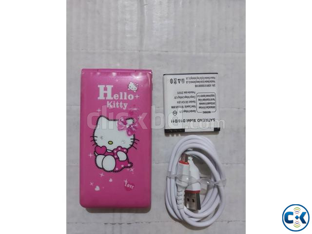 Hello Kitty D10 Folding Mobile Phone Touch Display Dual Sim | ClickBD large image 2