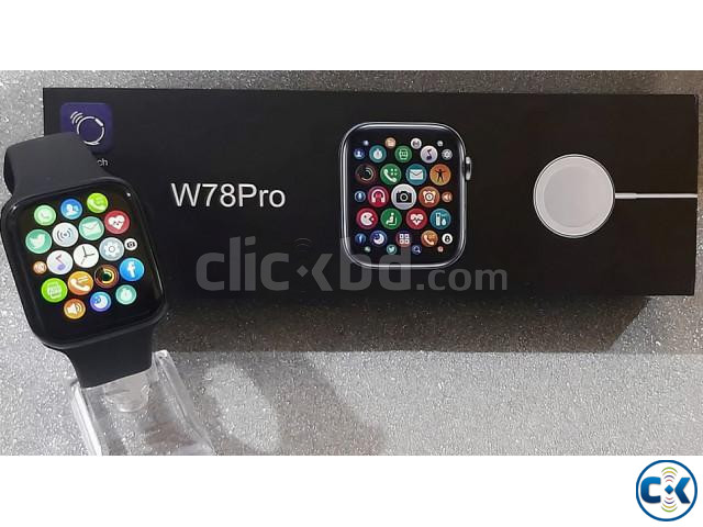W78 Pro 1.75inch Smart Watch Waterproof Bluetooth Call | ClickBD large image 3