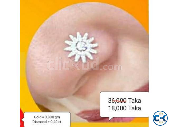 Diamond With Gold Nose PIN 50 OFF | ClickBD large image 0