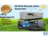30KVA Ricardo China Brand New Generator Company in bd