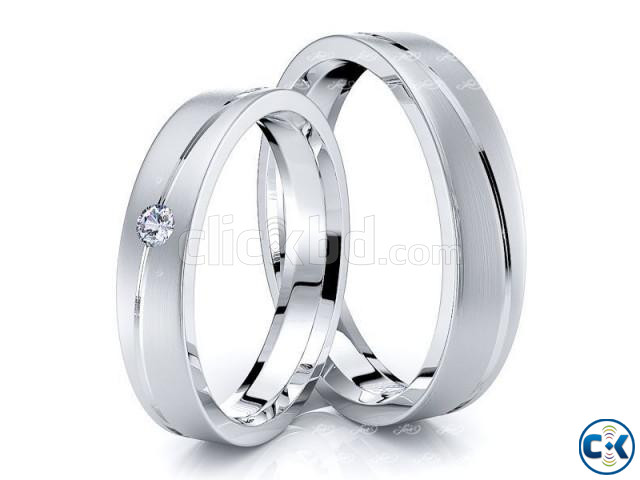 0.05 Carat Stylish Diagonal 4mm His and Hers Diamond Wedding | ClickBD large image 0
