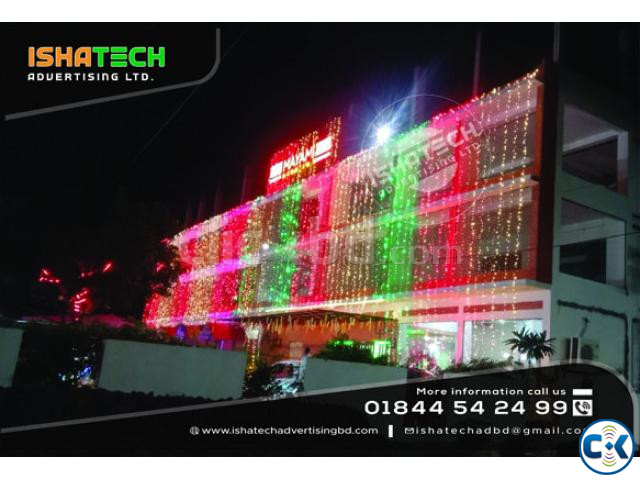 Outdoor Building Wall Led Light Led Lights Red Green War | ClickBD large image 0