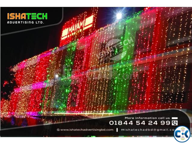 Outdoor Building Wall Led Light Led Lights Red Green War | ClickBD large image 1