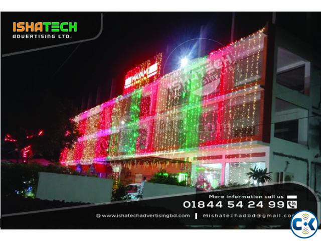 Outdoor Building Wall Led Light Led Lights Red Green War | ClickBD large image 2