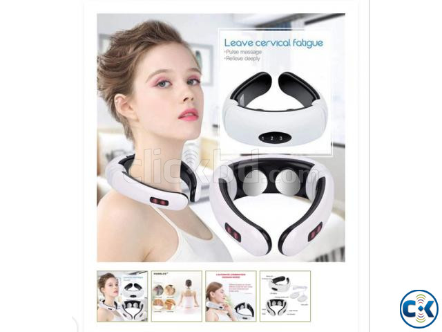 ELECTRIC PULSE BACK AND NECK MASSAGER FAR INFRARED HEATING P | ClickBD large image 0
