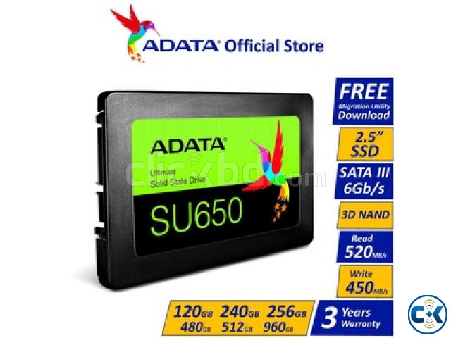 Adata Genuine SU650 240GB SSD Harddrive 2.5  | ClickBD large image 0
