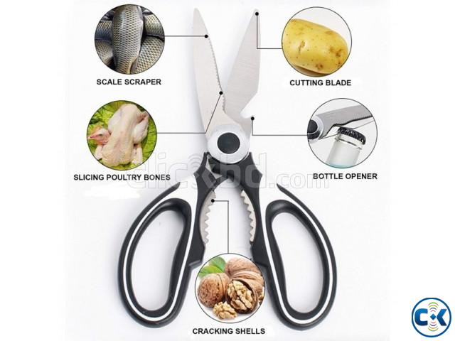Stainless Steel Kitchen Scissors Fish Cutting Scissors | ClickBD large image 0