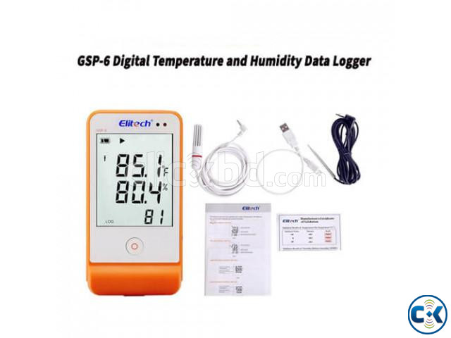 Elitech Temperature and Humidity Data Logger GSP-6 | ClickBD large image 1