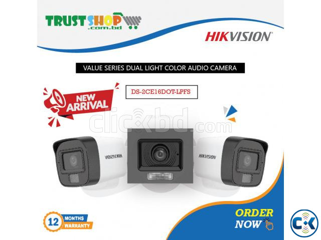 Hikvision DS-2CE16D0T-LPFS 2MP Dual Light Audio Fixed Mini B | ClickBD large image 1