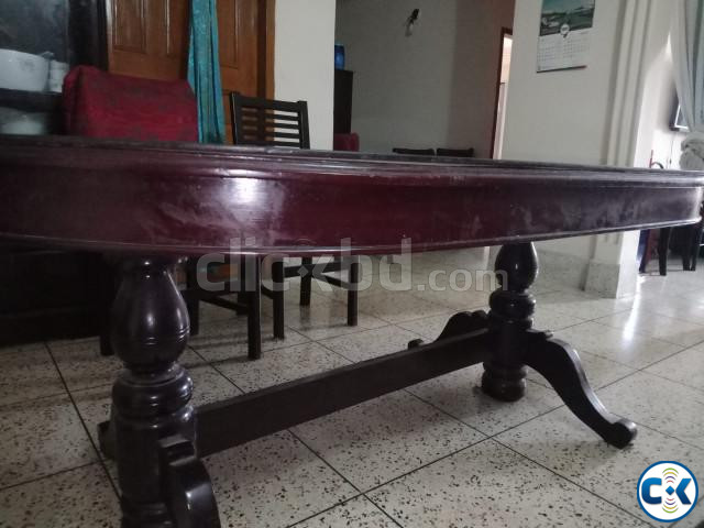 Dining Table with 6mm Tempered Glass without chair | ClickBD large image 1
