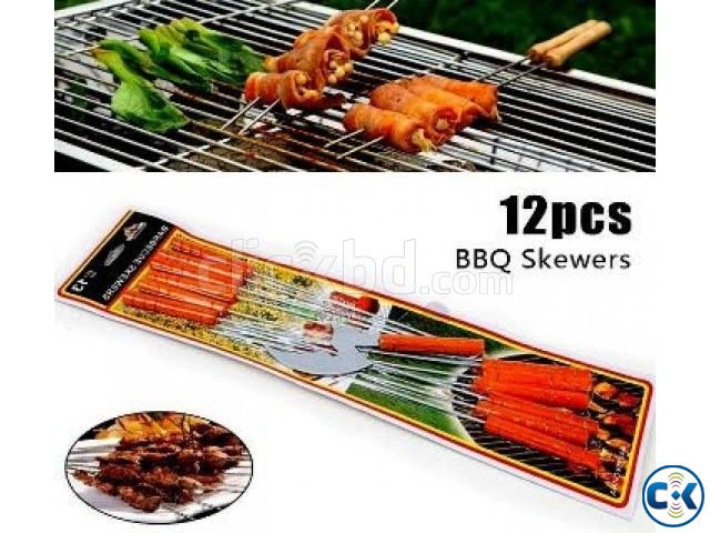 12 Pieces Barbecue Grill Sticks Set | ClickBD large image 0