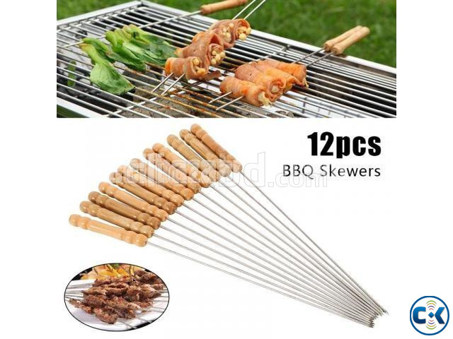 12 Pieces Barbecue Grill Sticks Set | ClickBD large image 1