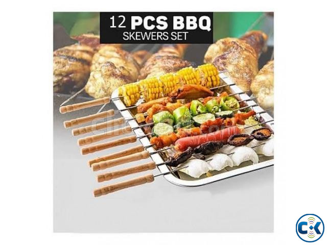 12 Pieces Barbecue Grill Sticks Set | ClickBD large image 2