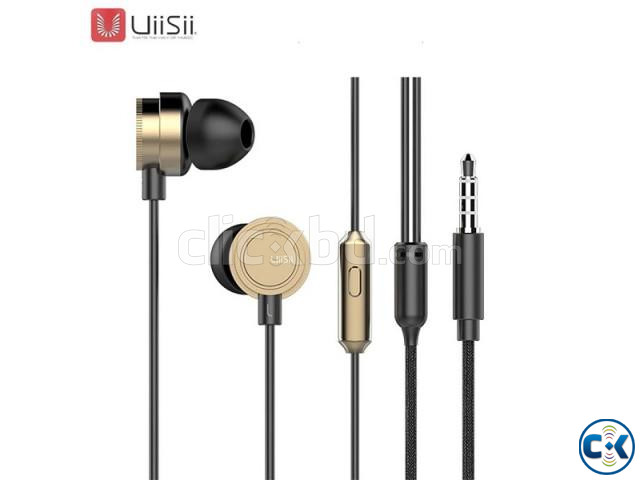 UiiSii HM13 In-Ear Dynamic Earphone Headphone - Gold | ClickBD large image 1