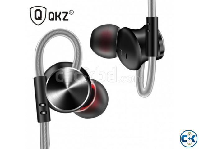 QKZ DM10 Head Phone In Ear Earphones Dual Driver - Black | ClickBD large image 0
