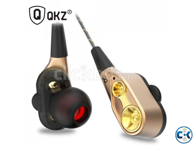 QKZ CK8 Dual Driver In-Ear Earphone - Black | ClickBD large image 0