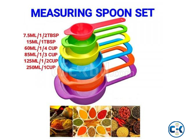 6 Piece Measuring Cups and Spoons | ClickBD large image 1