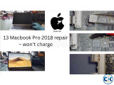 13 Macbook Pro 2018 repair won t charge