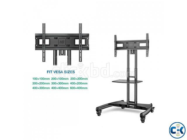 NB AVA1500-60-1P Black Mobile Cart For 32 To 70 LCD LED TV | ClickBD large image 0