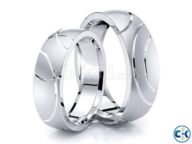 Unique Contemporary Matching 6mm His and Hers Wedding Ring S | ClickBD large image 0
