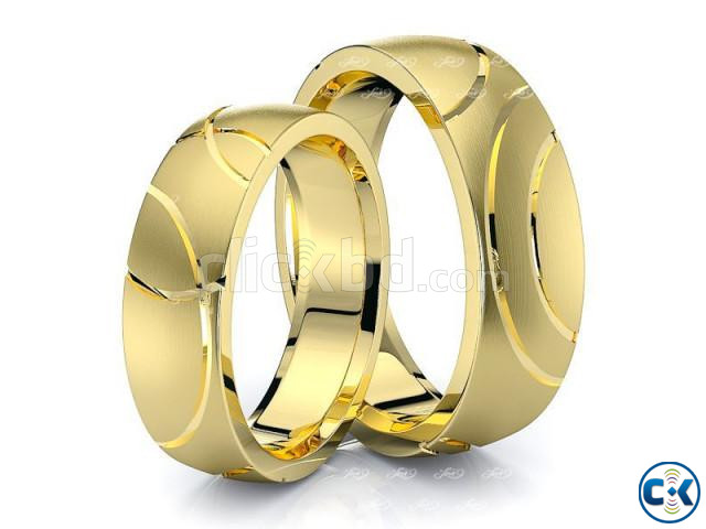 Unique Contemporary Matching 6mm His and Hers Wedding Ring S | ClickBD large image 1