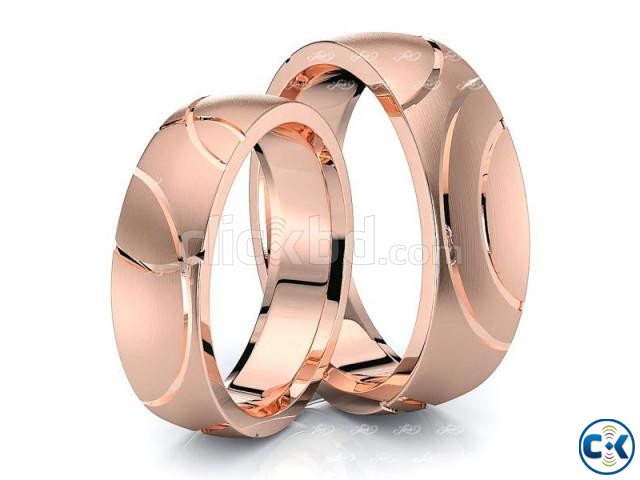 Unique Contemporary Matching 6mm His and Hers Wedding Ring S | ClickBD large image 2
