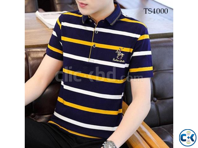 Stylist Premium Half Sleeve Polo T- shirt For Men TS4000 | ClickBD large image 0