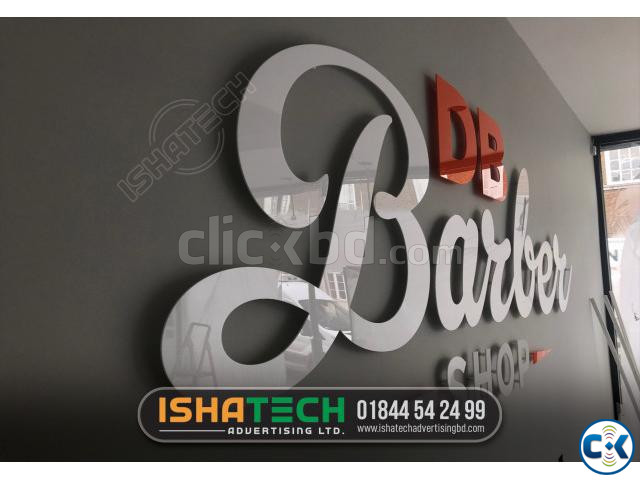 Nameplate Golden SS Steel Channel Acrylic Letter Glow Signag | ClickBD large image 4