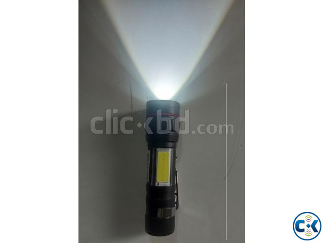 AR245 Mini Zoom Torch Light Flashlight Rechargeable | ClickBD large image 3