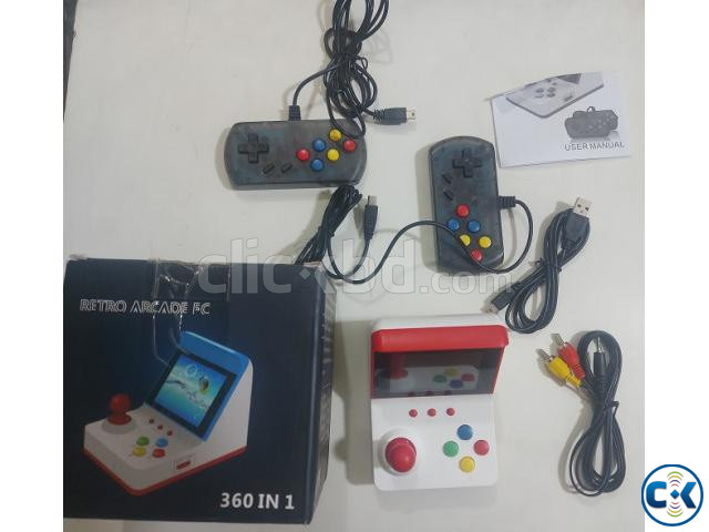 360 in 1 Mini Arcade Game With 2 Controller Game Player | ClickBD large image 2