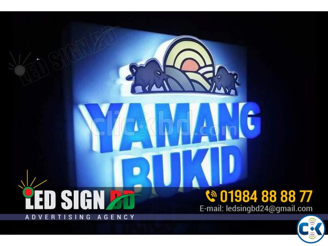 SS Acrylic Letter with RGB 3D LED Signage Working Making S | ClickBD large image 0