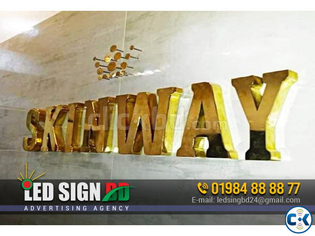 SS Acrylic Letter with RGB 3D LED Signage Working Making S | ClickBD large image 3