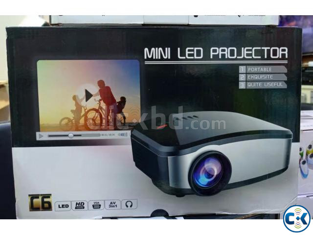 Cheerlux C6 Mini LED Projector With built-in TV Card | ClickBD large image 1