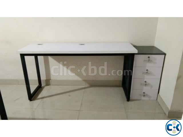 Two Person Table With Drawer-UDL-OWS-003 | ClickBD large image 0
