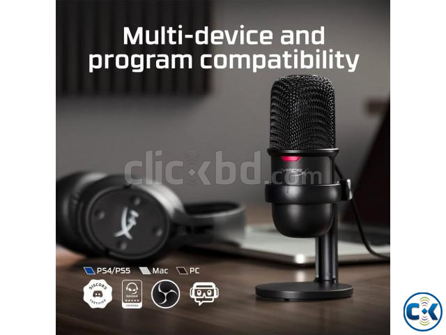 HyperX SoloCast - USB Condenser Gaming Microphone Black  | ClickBD large image 3