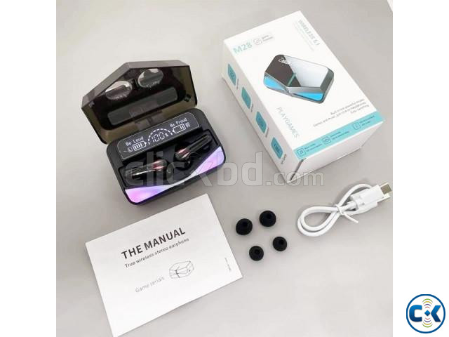 M28 Gaming TWS Wireless Bluetooth Earbuds Earphone | ClickBD large image 0