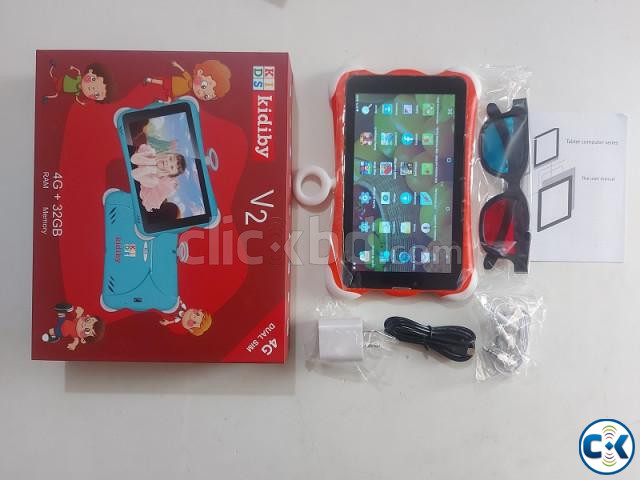 Kidiby V3 kids Tablet Pc Dual Sim 7 inch Display Wifi 4G | ClickBD large image 4