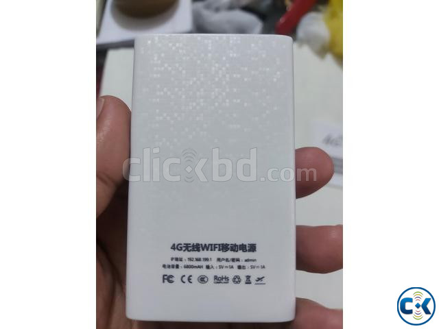 MF909 4G Wifi Pocket Router Power Bank 6800mAh With Sim Card | ClickBD large image 2