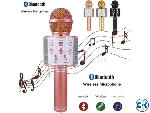 WS858 Bluetooth Karaoke Microphone With Voice Change Option | ClickBD large image 0