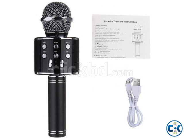 WS858 Bluetooth Karaoke Microphone With Voice Change Option | ClickBD large image 2