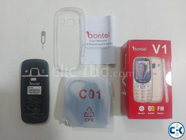 Bontel V1 Ultra Slim Phone Dual Sim With Cover Warranty | ClickBD large image 2