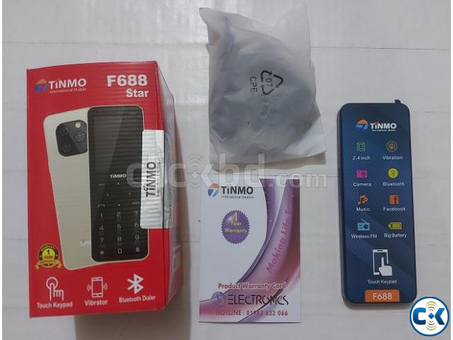 Tinmo F688 Star keypad Touch Slim Card Phone With Warranty | ClickBD large image 2