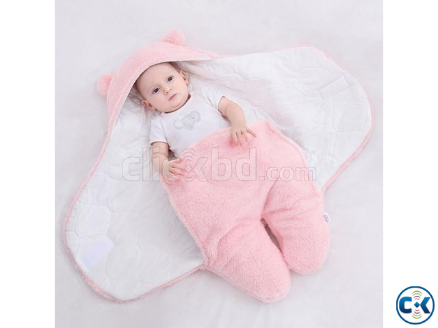 Baby Sleeping Bag Ultra-Soft Fluffy Fleece Newborn Receiving | ClickBD large image 2