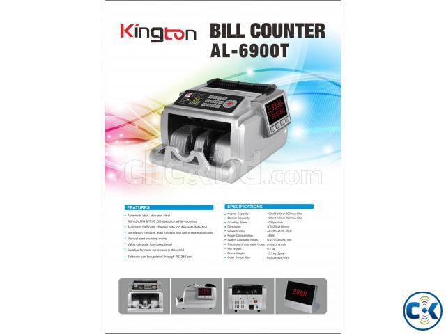 KINGTON 6900 Money Counting Machine with Fake note detector | ClickBD large image 0