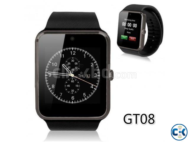 GT08 Smart Mobile Watch Full Touch Display Direct Call SMS O | ClickBD large image 1