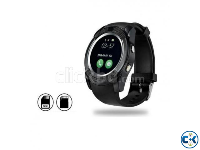 V8 Smart Mobile Watch Bluetooth Touch Screen Single Sim with | ClickBD large image 0