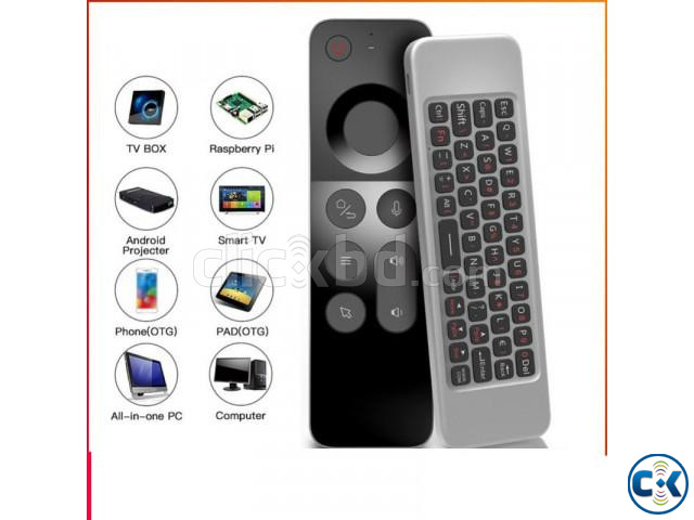 Wechip W3 Air Mouse Voice Control With Keyboard Rechargeable | ClickBD large image 0